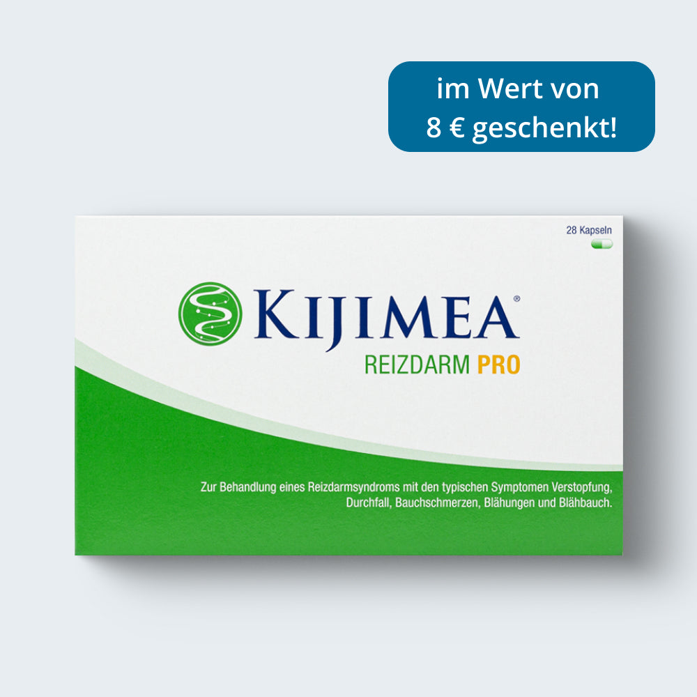 Packshot Kijimea Reizdarm Pro mit Hinweis "im Wert von 8 Euro geschenkt"